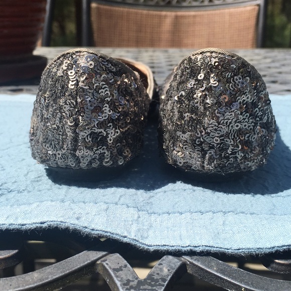 Steve Madden Charcoal Silver Sequin Ballet Flats - Picture 5 of 6